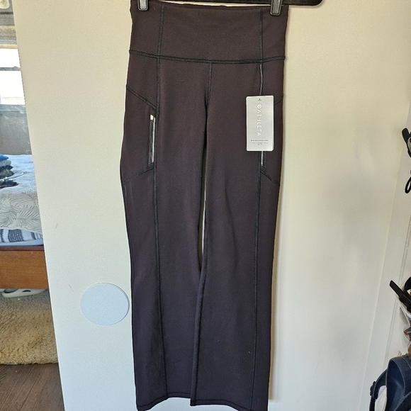 NWT Athleta Rainier Bootcut Pant Black Small Reflective - Picture 2 of 14
